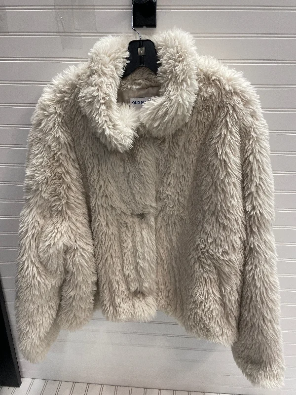 Jacket Faux Fur & Sherpa By Old Navy In Cream, Size: Xxl