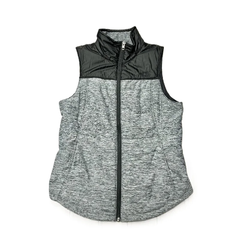 Vest Puffer & Quilted By The North Face In Black & Grey, Size: M