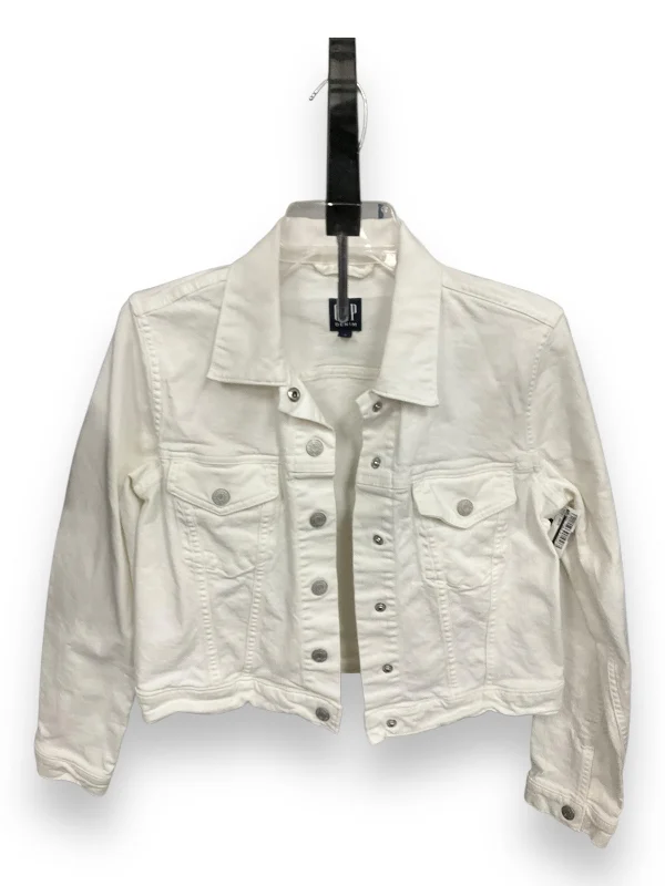 Jacket Denim By Gap In White, Size: M