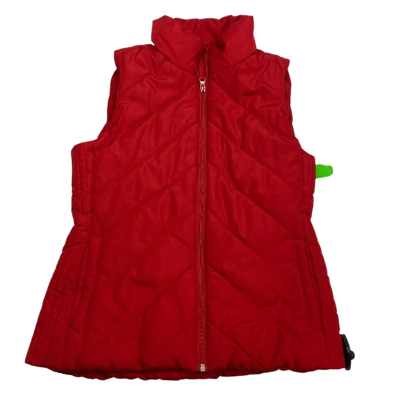 Vest Puffer & Quilted By New York And Co In Red, Size: Xs