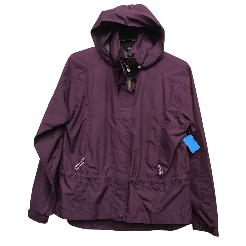 Jacket Windbreaker By L.L. Bean In Purple, Size:M