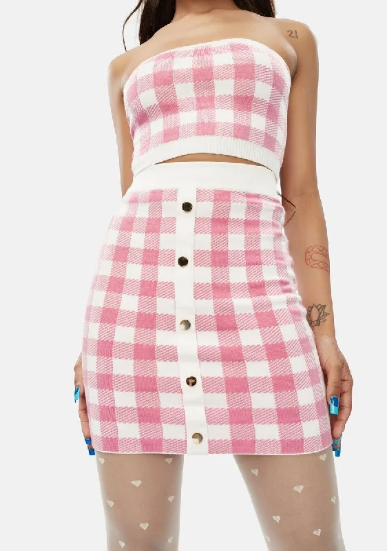 Women's Clothes For The Office Contemporary Chic Promotions Diva Higher Fashion Gingham Mini Skirt