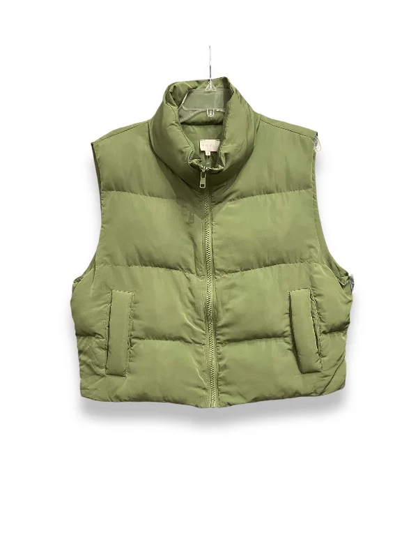 Vest Puffer & Quilted By Entro In Green, Size: M