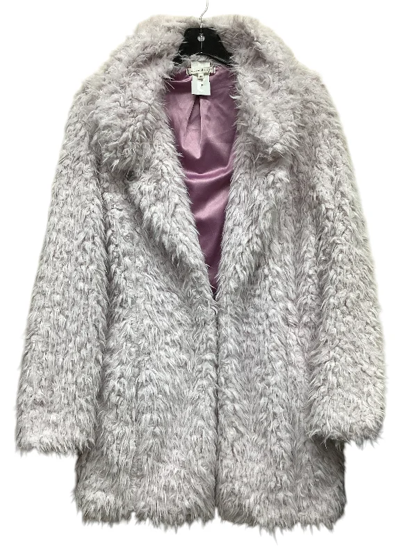 Coat Faux Fur & Sherpa By Willow & Clay In Purple, Size: M