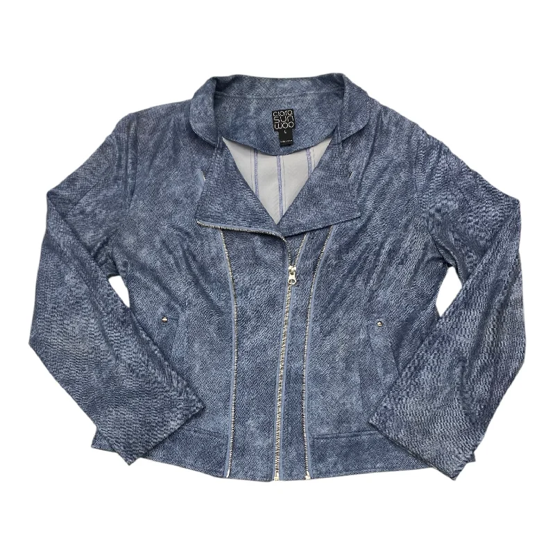 Jacket Moto By Cmc In Blue, Size: L