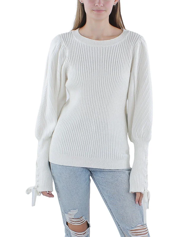 Affordable Women's Clothing Cool Prices Womens Ribbed Knit Crew Neck Pullover Sweater