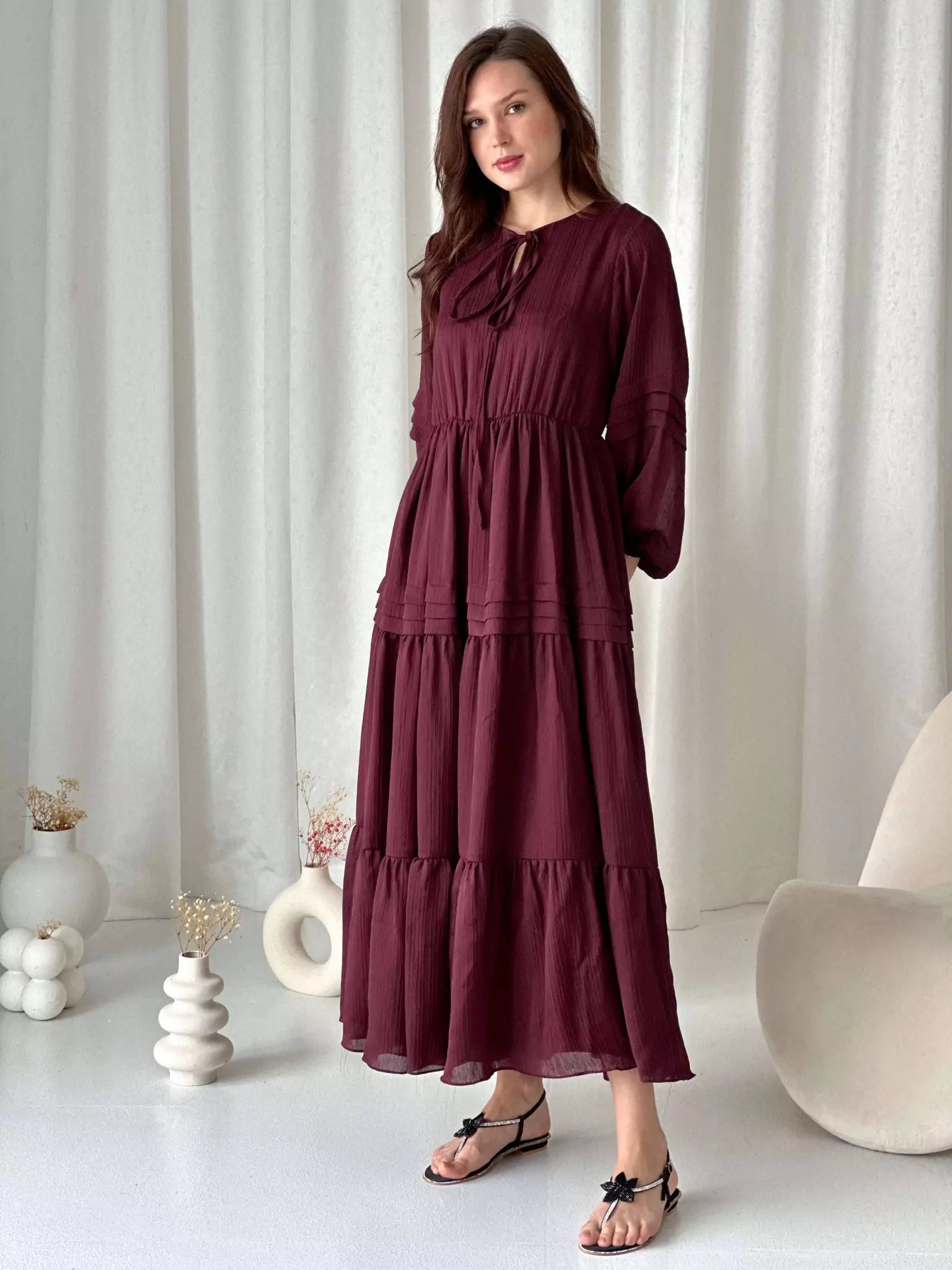 Women's Professional Clothes New Season Fashion Preview Sale Monalisa Long Dress - Plum