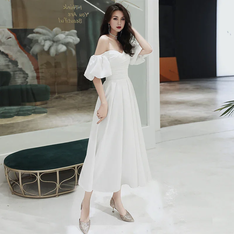 Women's Everyday Apparel Smart Casual Deals Wedding Dress Off Shoulder Elegant Simple Long Formal Wear Dresses