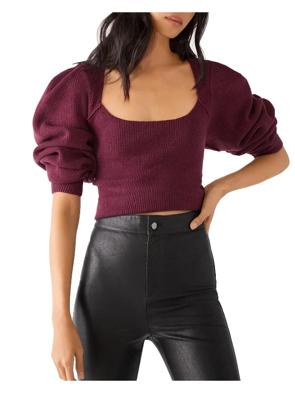 Women's Functional Outdoor Garments Special Offer For You Saffron Womens Ribbed Short Crop Sweater