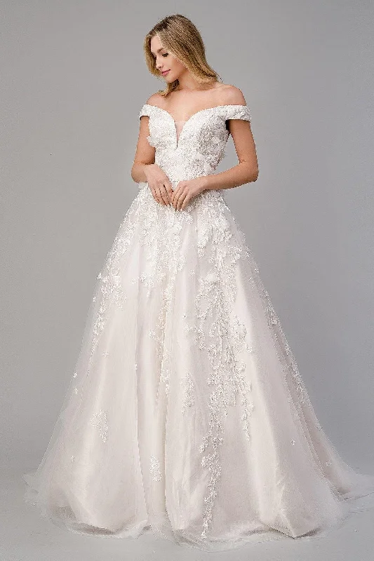 Comfortable Women's Attire Holiday Attire Sale Andrea & Leo A1027W Peony Long Wedding Dress