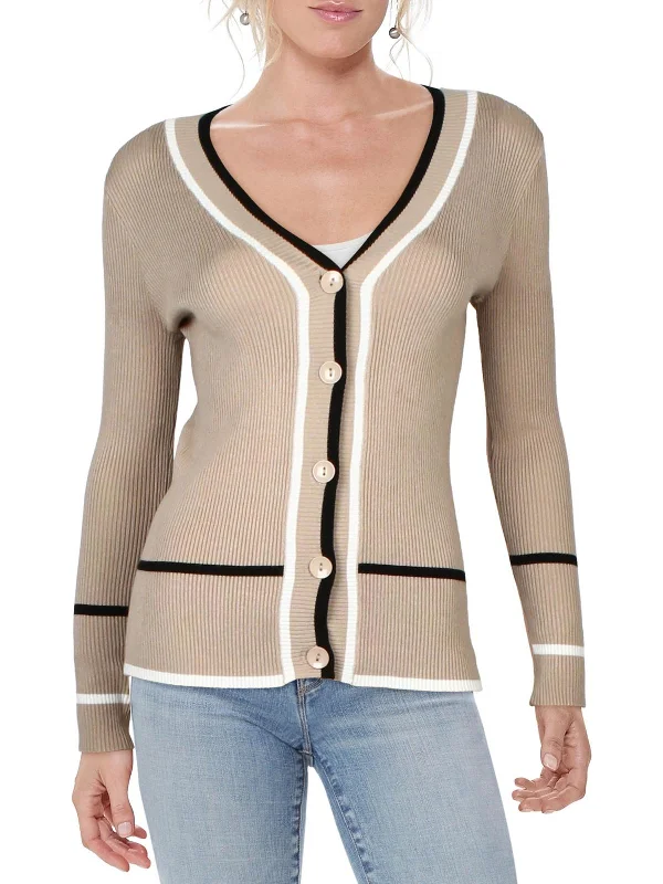 Women's Clothing With Trendy Designs Statement Fashion Offers Womens Knit Ribbed Cardigan Sweater