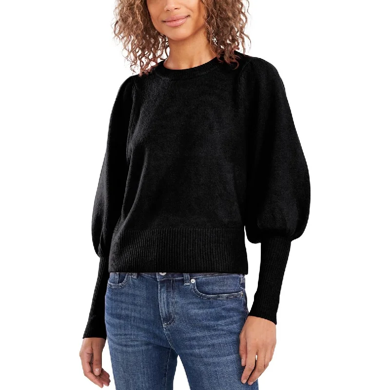 Comfortable Women's Clothes Fashion Deal Womens Ribbed Puff Sleeve Pullover Sweater