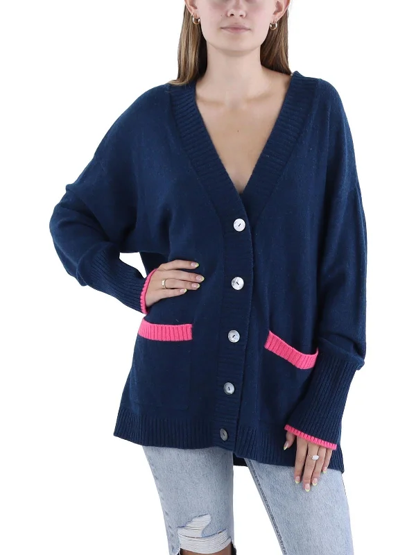 Vintage-Inspired Women's Apparel Fashion Frontiers Womens Ribbed Button Down Cardigan Sweater