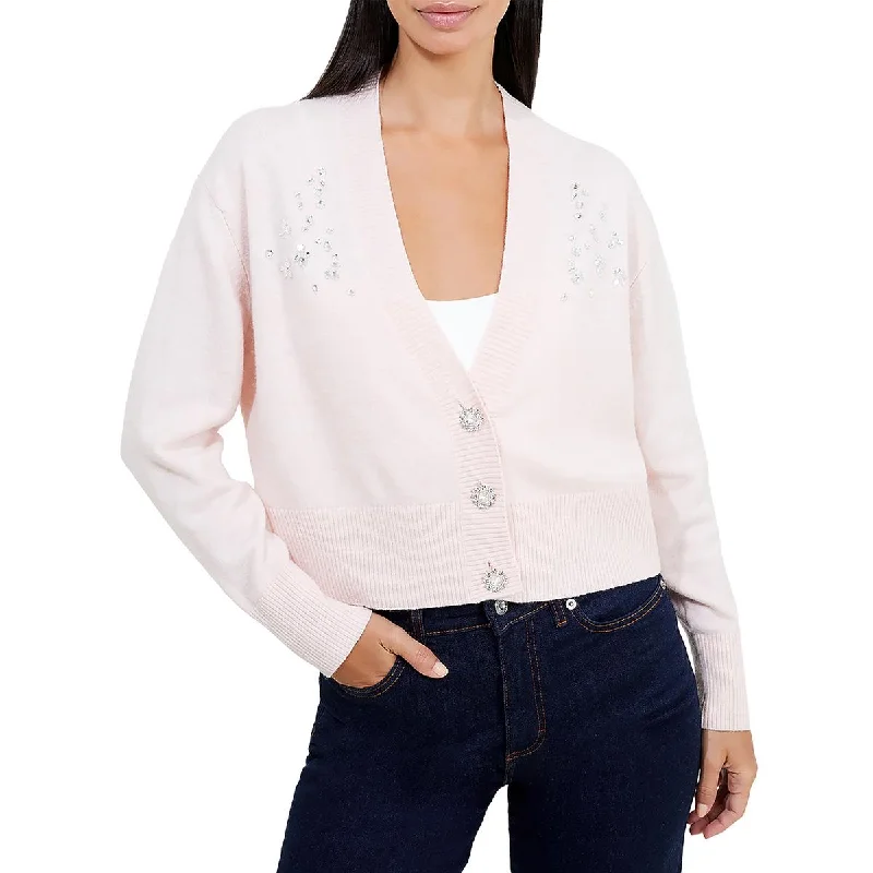 Modern Women's Outfit Fall Sale, Prices Drop Vhari Womens Rhinestone Button Front Cardigan Sweater