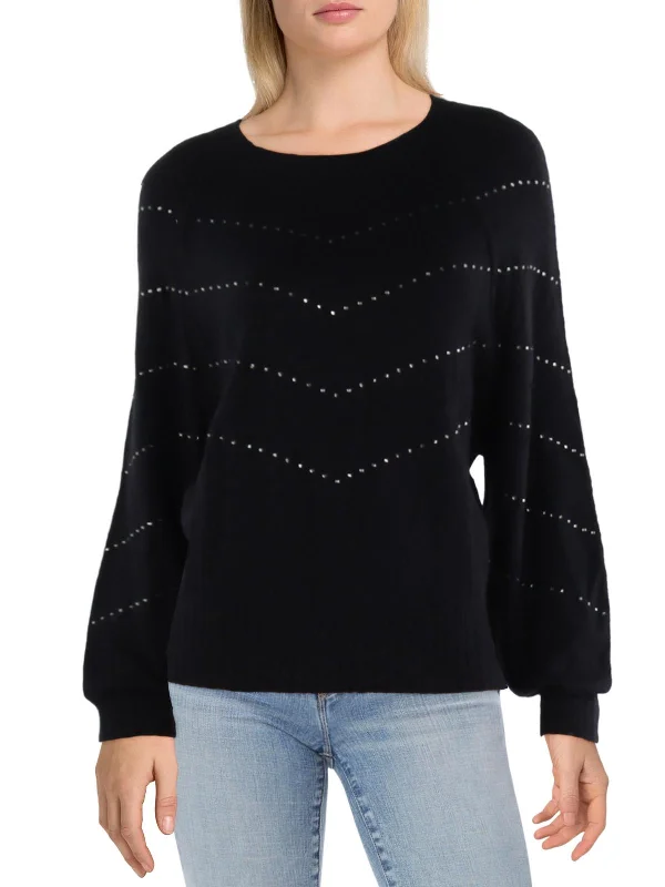 Women's Clothing Timeless Style Promotions Shooting Stars Womens Knit Embellished Pullover Sweater