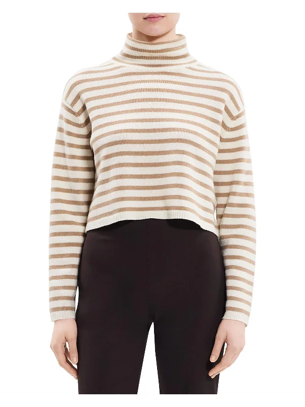 Women's Evening Wear Outfit Massive Selection Sale Womens Wool Blend Striped Mock Turtleneck Sweater