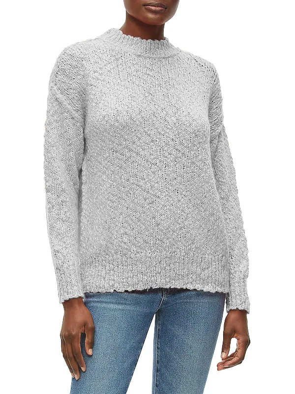 Women's Date Night Outfit Chic & Modern Sales Womens Heathered Pullover Crewneck Sweater