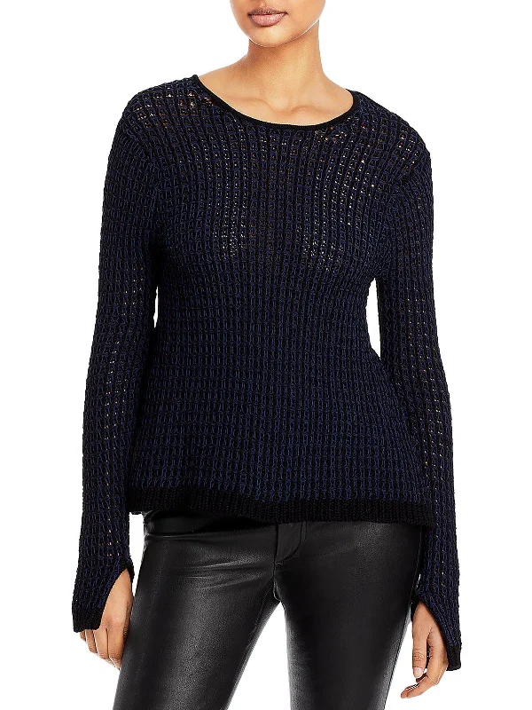 Affordable Women's Outfit Modern Chic Discounts Womens Woven HiiLow Crewneck Sweater