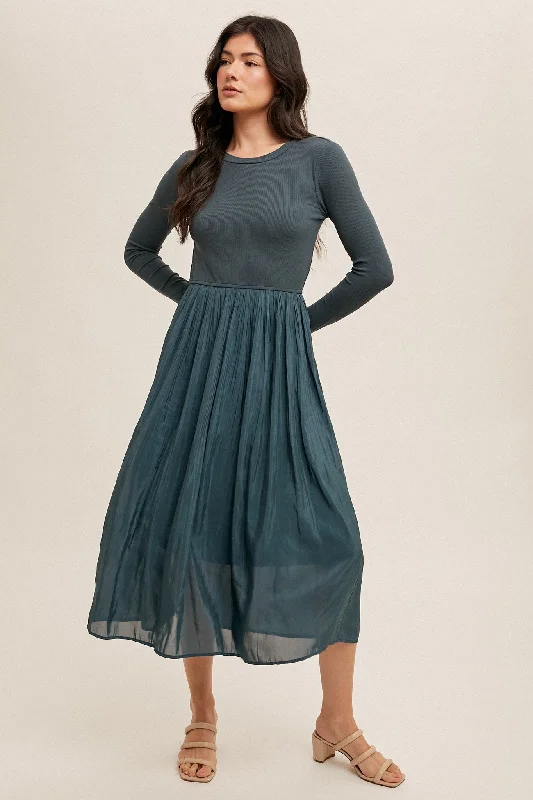 Women's Timeless Attire Weekend Exclusive Carlotta modest midi dress in winter pine