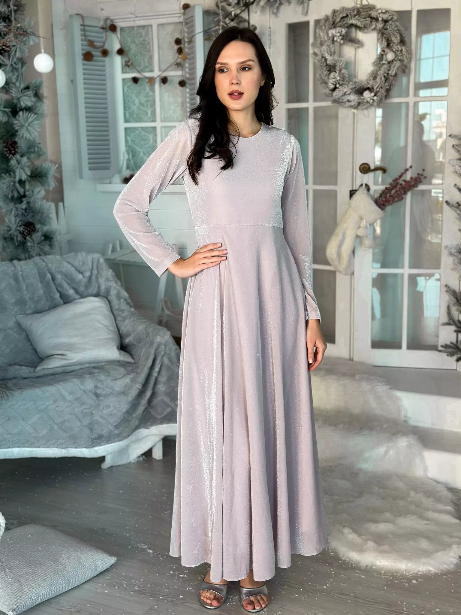 Women's Plus-Size Attire Evening Elegance Spark Long Maxi Dress