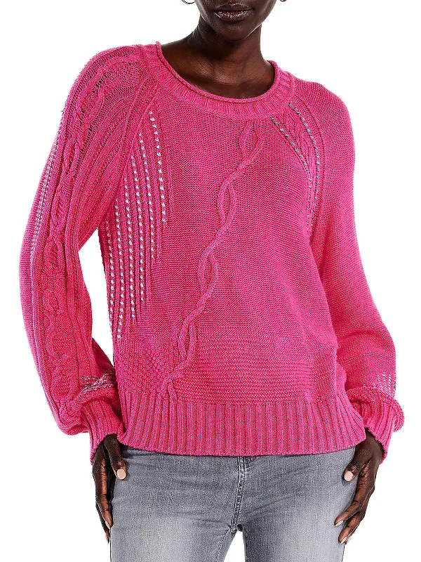 Women's Elegant Clothes Stylish Savings Womens Cable Knit Long Sleeve Pullover Sweater