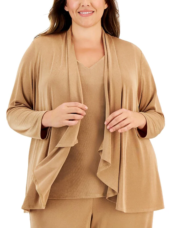 Luxury Women's Clothes End-Of-Season Clearance Plus Womens Open Front Long Sleeve Cardigan Sweater