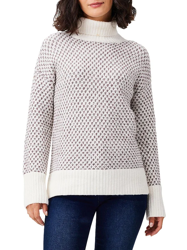 Women's Cozy Winter Attire Holiday Attire Sale Womens Ribbed Cozy Mock Turtleneck Sweater