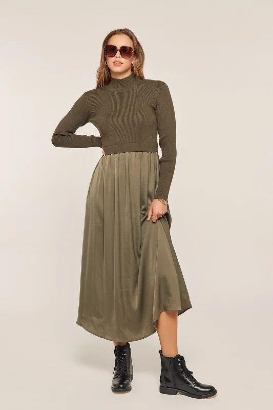 Women's Clothing For Outdoor Activities Trendy Styles Coco modest midi dress in olive