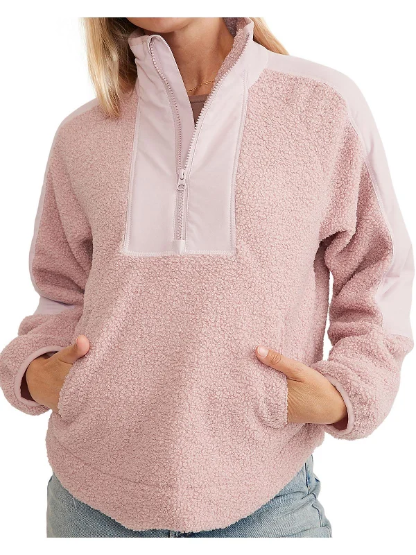 Women's Elegant Clothing Sets Popular Collection Womens Sherpa 1/2 Zip Pullover Sweater