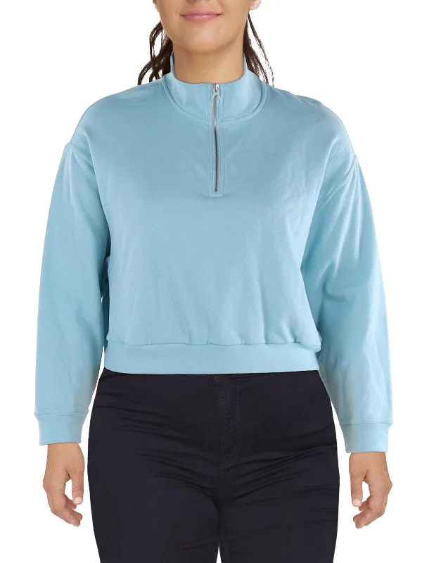 Women's Activewear Attire Comfortable Chic Plus Womens Fleece 1/4 Zip Pullover Sweater