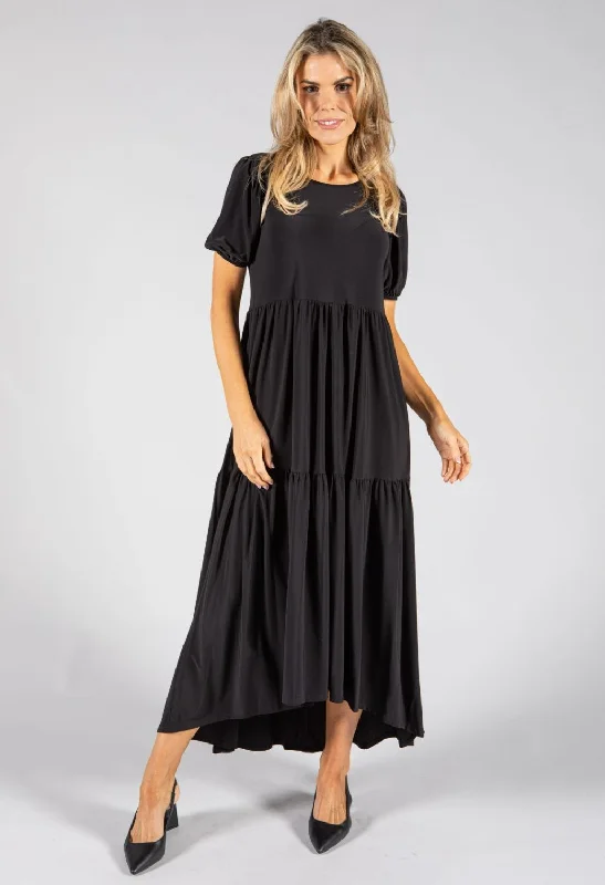 Women's Comfortable Lounge Garments End Of Season Sale Tiered Hem Midi Dress