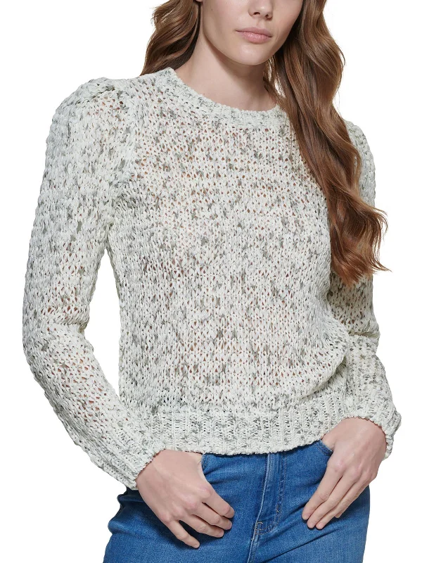 Women's Transitional Clothes Chic & Modern Sales Womens Speckled Pullover Crewneck Sweater