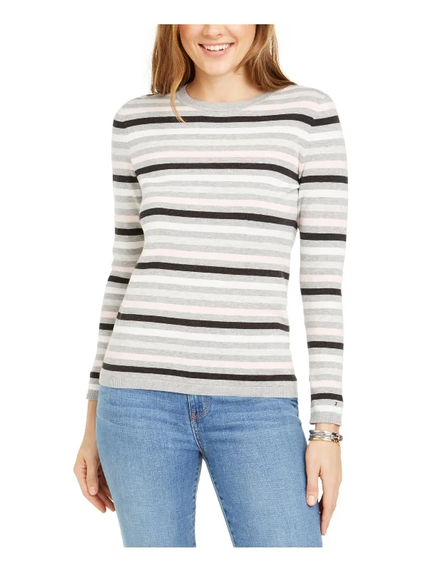 Women's Activewear Outfit Avant-Garde Style Promotions Womens Crewneck Striped Sweater