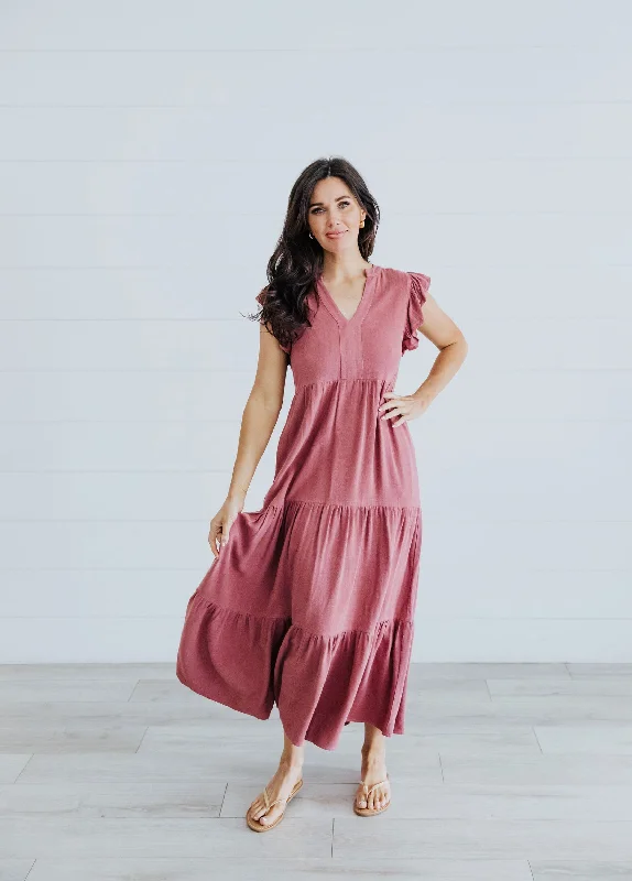 Women's Comfortable Garments Hurry Before It'S Gone Ettie modest maxi dress in berry