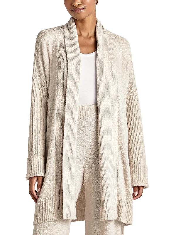 Women's Professional Clothes Statement Fashion Offers Womens Open Front Ribbed Cardigan Sweater