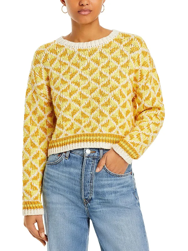 Women's Professional Attire Fashion Forward Femininity The Itsy Womens Knit Crewneck Crop Sweater