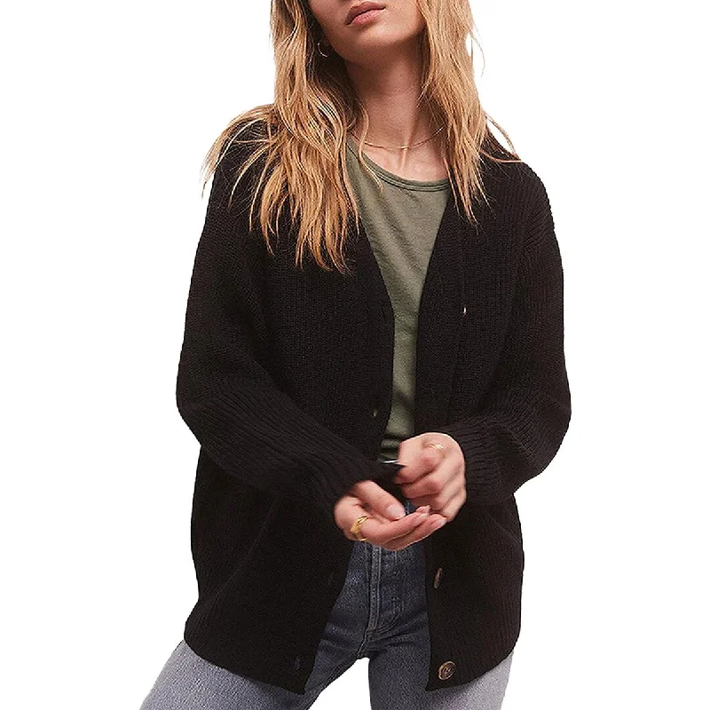 Women's Outerwear Garments Limited-Time Offer Fern Womens V Neck Long Sleeve Cardigan Sweater