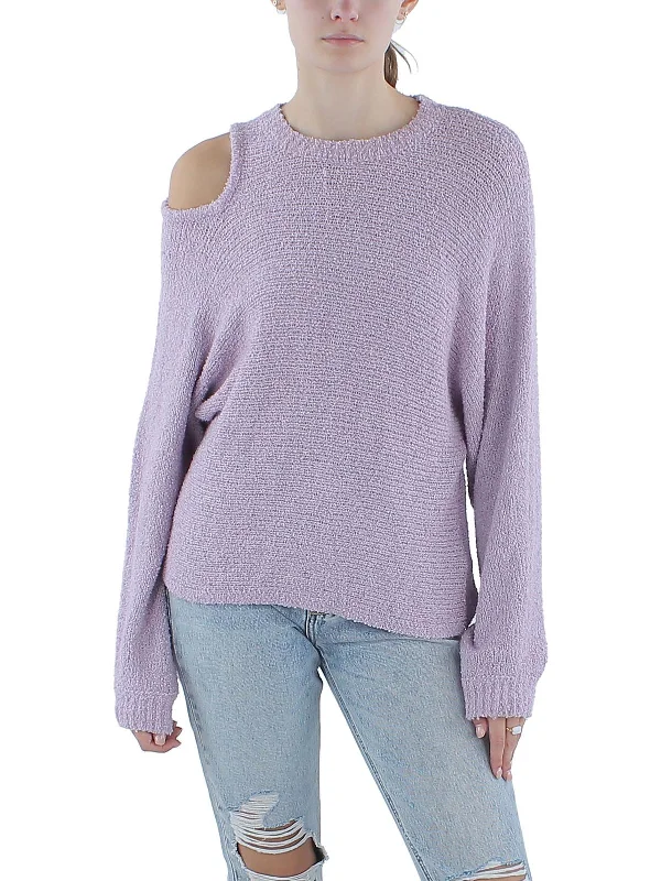 Classic Clothes For Women Seasonal Sale Womens Textured Cutout Pullover Sweater