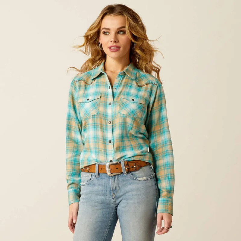 Step Ahead, Lead The Trend Ariat P30419 Women's Roping Plaid Western Shirt