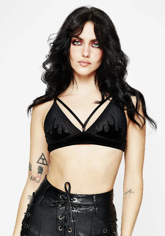 Quick Grab Deals Blaze Velour Bralet