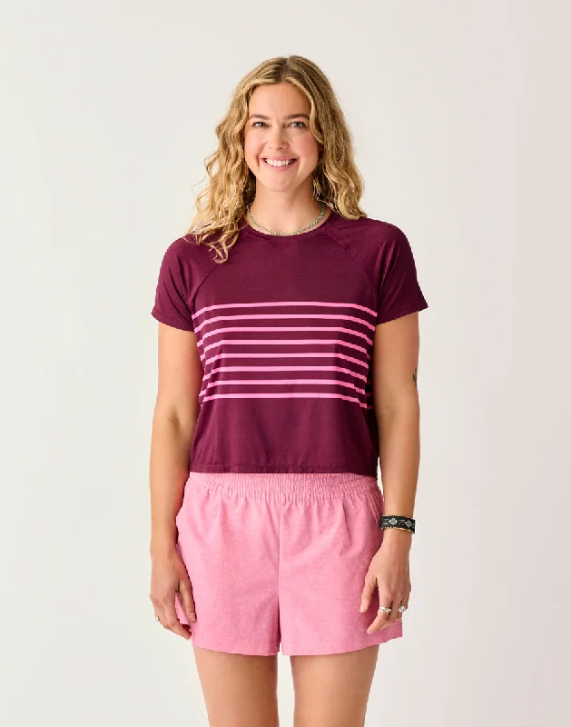 Spring Fashion Banzai Top: Hot Pink Stripe