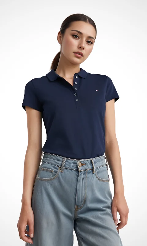 Special Offers, Don't Miss Women Classic Fit Polo (Bark Blue)