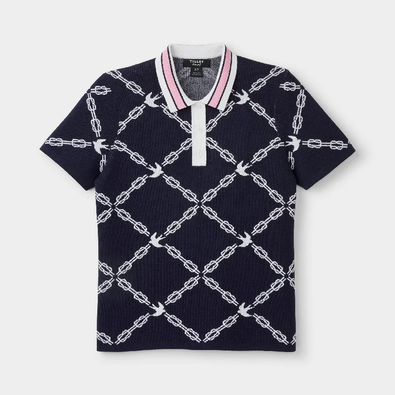 Holiday Glam Jacquard Polo