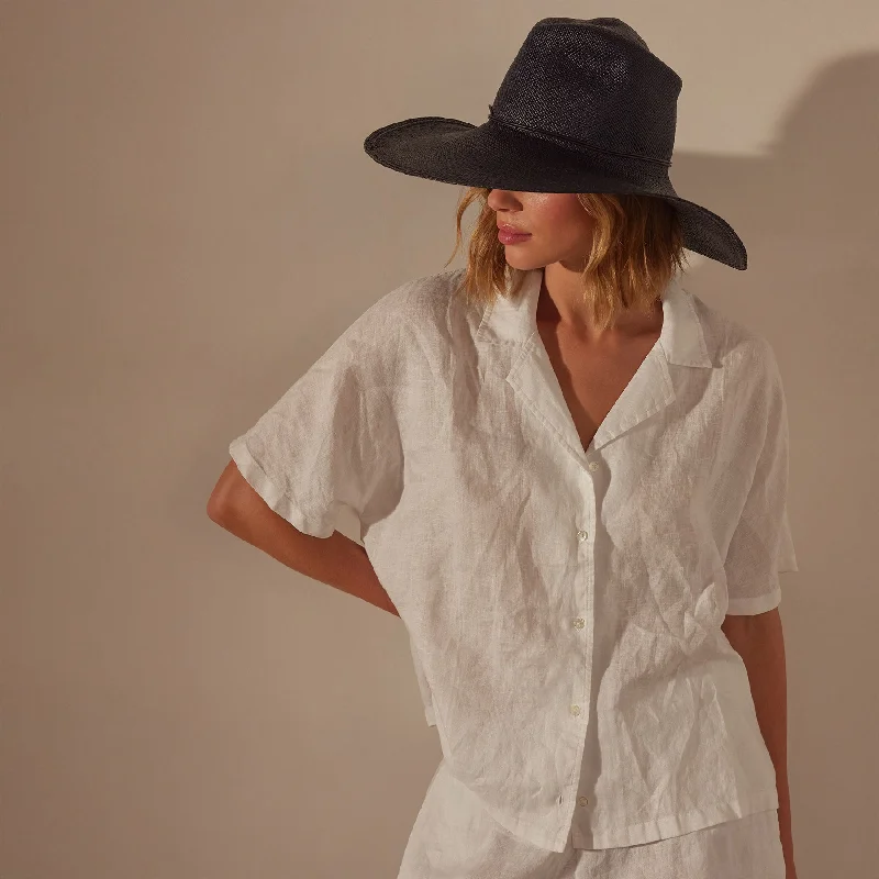 Cool Prices Lightweight Linen Boxy Shirt - White