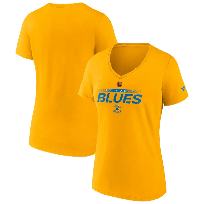 Best-Sellers ST. LOUIS BLUES FANATICS REVERSE RETRO WOMENS LOGO VEE - YELLOW