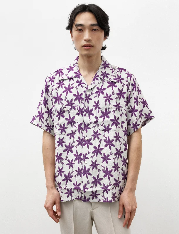 Fashion Sale S/S One-Up Shirt Floral Jacquard Off White