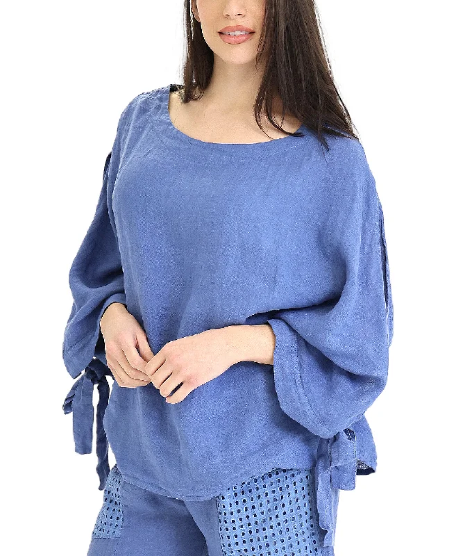 The Latest Fashion Trends Linen Split Sleeve Top