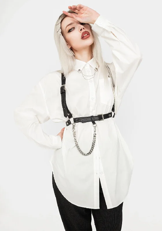 Sale Event, Prices Rock Chiromancy Collar Loose Fit Shirt