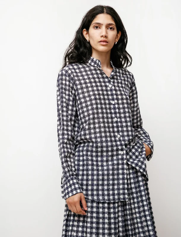 Cozy Chic Promotions Oversize Shirt Blue Check