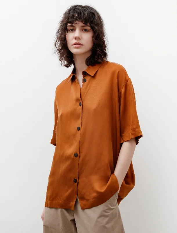 Modern Fashion Sale Piero Shirt Satin Cupro Amber